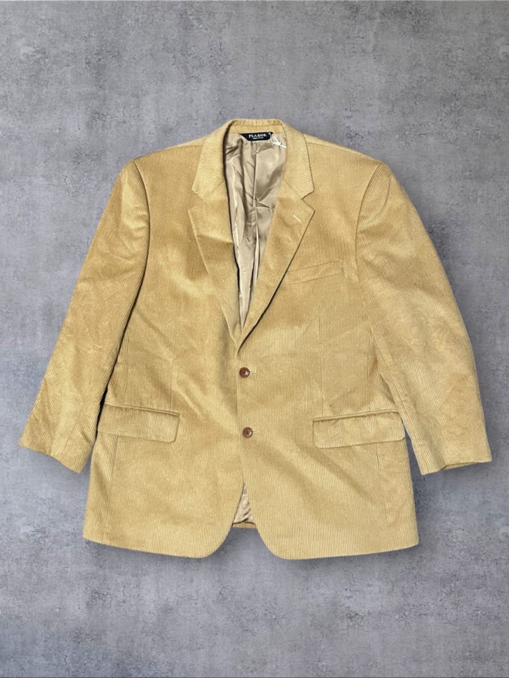 Vintage 90s Jos A. Bank Tan Corduroy Blazer